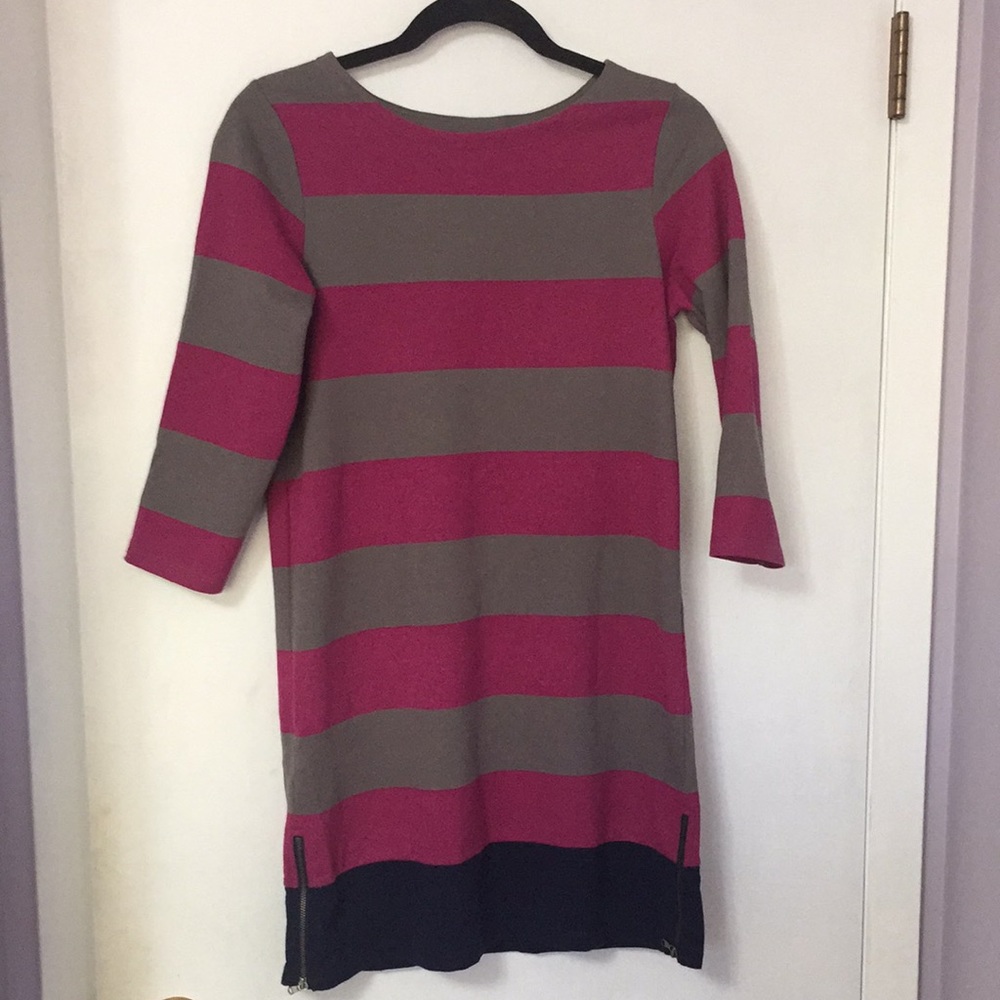 Loft Petite Striped Shirt Dress
